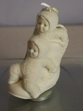 Dept 56 Snowbabies Two Babies in Boot Ornament